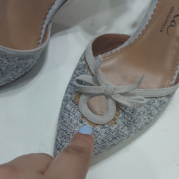 Nina Gray Textured Women's Heels, New Without Tags Or Box Sz 10 - Picture 9 of 9